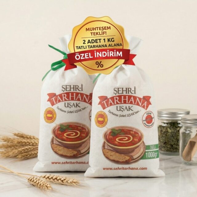 2 Kg Tatlı Uşak Tarhanası Ekonomik Paket (1+1 Kg) - Şehr-i Tarhana