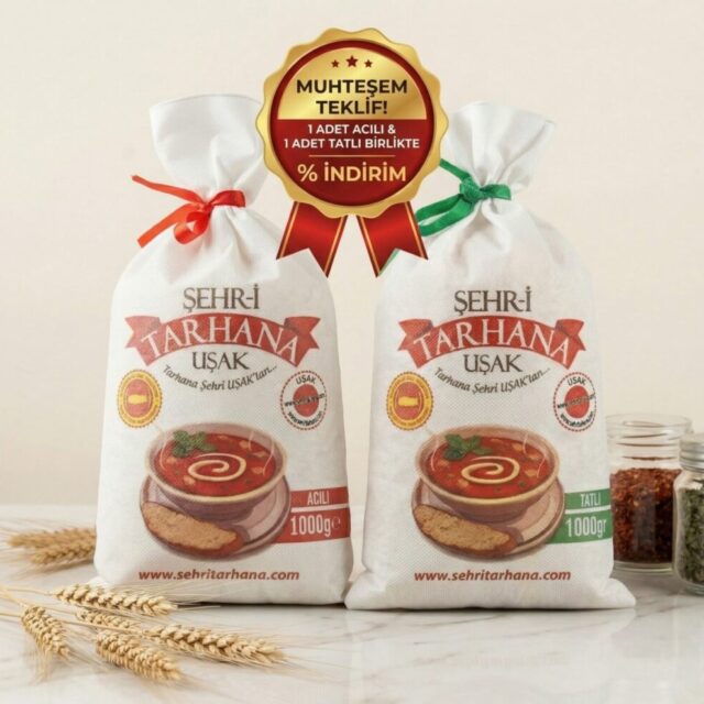 2 kg tarhana seti 1 tatlı 1 acılı - Şehri Tarhana Uşak