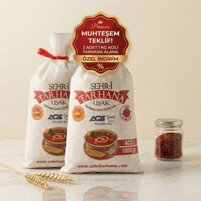 2 Kg Acılı Uşak Tarhanası Ekonomik Paket (2x1 Kg) - Şehr-i Tarhana